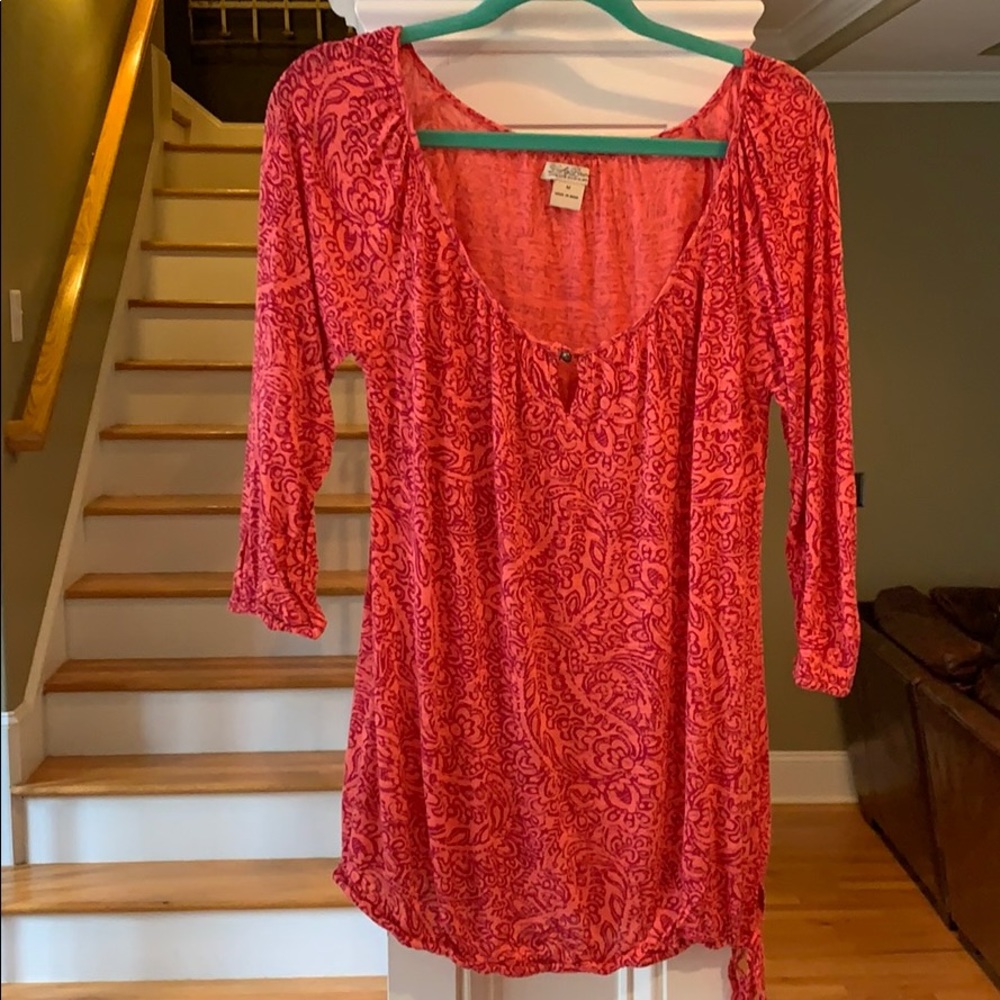 Lucky brand 3/4 length sleeve top